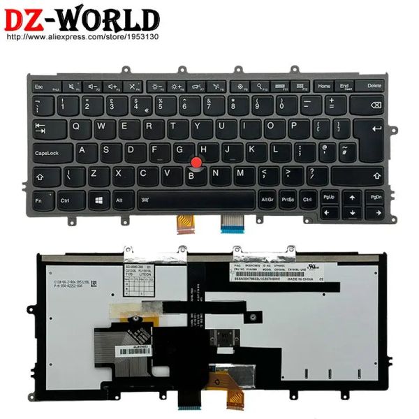 Teclados Reino Unido Inglés Teclado de retroiluminación para Lenovo ThinkPad X240 X240S X250 X260 X270 A275 X230S Laptop 04x0206 01AV529 01AV569 04x0244