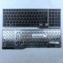 Keyboards UK ordinateur portable clavier pour Fujistu E754 Lifebook E753 E756 E554 E556 CP67082603 Série avec disposition du Royaume-Uni noir