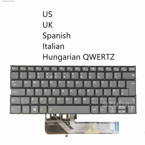Teclados Reino Unido español Italia teclado húngaro para Lenovo Ideapad 530S-14ARR 530S-14IKB 530S-15IKB C340-14API C340-14IML C340-14IWL retroiluminado Q231121