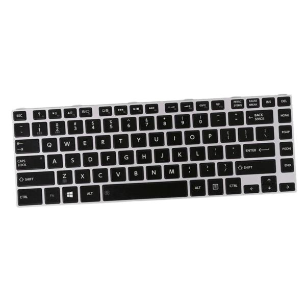 Claviers Us Us English Layout Remplacement du clavier pour ordinateur portable avec cadre en argent avec rétro-éclairé pour le satellite Toshiba E40A, E45A, E40TA, E45TA