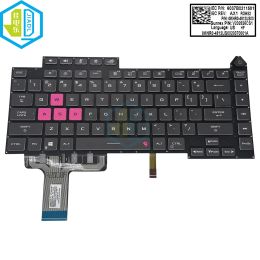 Toetsenboards US English RGB -toetsenbord voor achtergrondverlichting voor ASUS ROG STRIX G15 G513 G513QY G513QM G513Q GL543 Gaming Laptop Kleurrijke achtergrondverlichting Toetsenborden