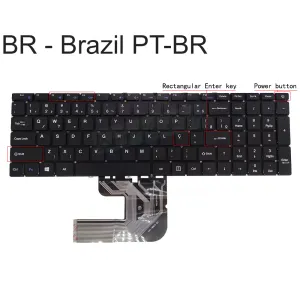 Claviers US French Azerty Brésil Keyboard pour Teclast F15S, Bmax X15 Notebook Keyboards United States USA USAGE BRÉSILIEN PTBR BRAZIL