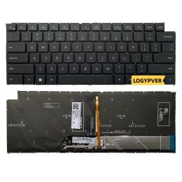 Claviers clavier américain pour Dell Inspiron 14 7420 7415 5310 5415 5418 5420 5425 5410 Latitude 3320 3330 2in1 3420 ordinateur portable en anglais rétro-éclairé