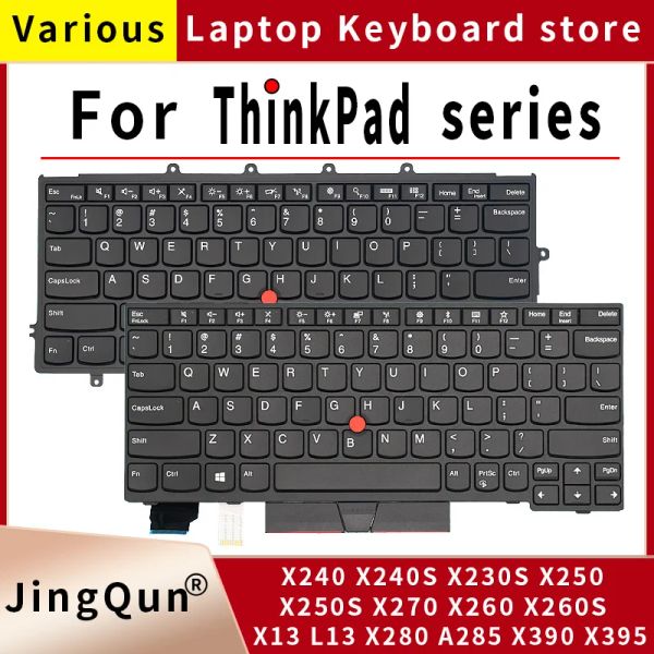 Teclados EE. UU. Teclado portátil para Lenovo ThinkPad X240 X240S X230S X250S X270 X260S X13 L13 X280 A285 X390 X395 Teclado en inglés en inglés