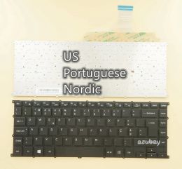 Teclados EE. UU. Portugués Portugués Finlandés Finlandés Danés Finlandés Teclado finlandés para Samsung Ativ Book 9 NP930X5J NP940X5J 930X5J 940X5J, retroiluminación