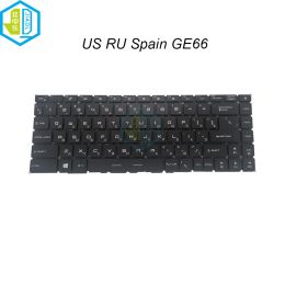 Claviers US RU RUSSIAN Espagnol Keyboard ordinateur portable RVB RETRACK RETRACKS pour MSI GP66 Stealth GS66 Raider GE66 MS1541 MS1542 MS16V1