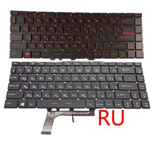 Toetsenborden US Russisch toetsenbord voor MSI GF63 GS65 GS65VR MS16Q1 8RC 8rd MS16R1 MS16R4 GF65 Dunne 9SD 9SE 10SD 10SE MS16W1 MS16W2
