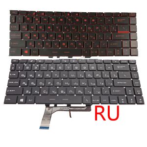 Teclados EE. UU. Teclado ruso para MSI GF63 GS65 GS65VR MS16Q1 8RC 8RD MS16R1 MS16R4 GF65 delgado 9SD 9SE 10SD 10SE MS16W1 MS16W2