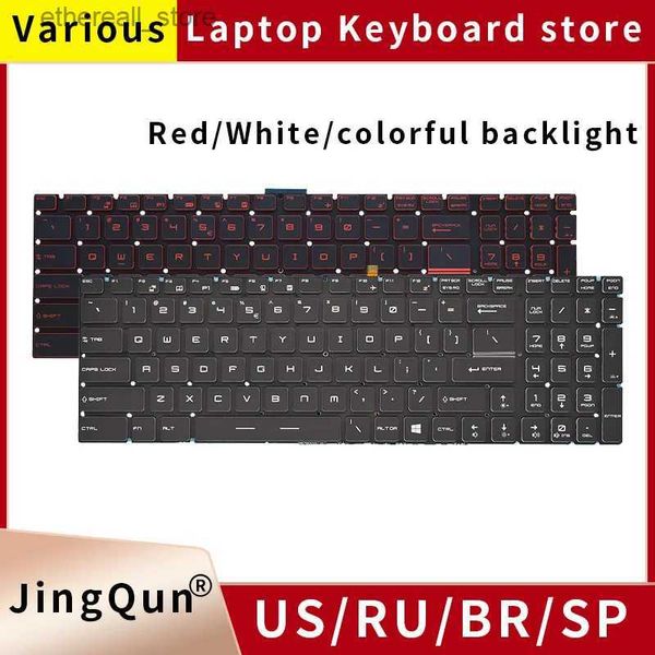 Teclados Teclado portátil ruso de EE. UU. Con retroiluminación para Msi GT72 GE62VR GL62M 7RD MS-16H2 MS-16J5 MS-16L1 MS-16J3 CX72 CR62 CR72 MS-17A1 Q231121