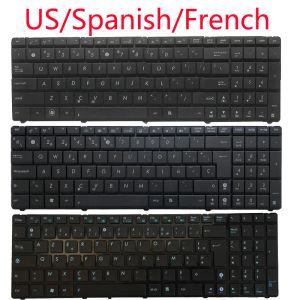 Claviers US / SP / Espagnol / FR / Clavier français pour ASUS N53SN N53SV N53T N53JF N53JG N53JL N53JN N53JQ X75A X75SV X75U X75VB X75VC X75VD X75S