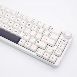 Toetsenboards uslion 126 toetsen XDA Profiel PBT KeyCaps Pink wit gepersonaliseerde Engelse Japanse Russische sleutelcaps voor gaming mechanisch toetsenbord