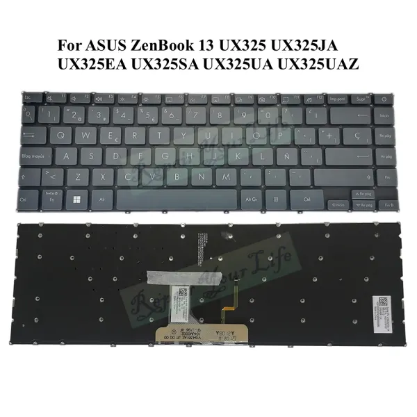 Claviers UX325 Espagnol LA Latin Clavier rétro-éclairé pour Asus ZenBook UX325J UX325A UX325U UX325JA UX325EA UX325SA UX325UA UX325UAZ NEW