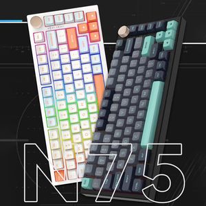 Teclados VGN N75 Teclado mekanik kustomisasi daya Juego clásico 82 estructuras permanentes tata letak kunci 75 dilengkapi dengan penuh penukaran panas 230905