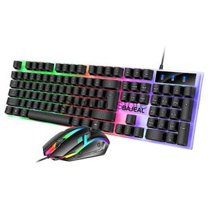 Teclados Teclado con cable Ratón Combo RGB Retroiluminación Computadora Teclado mecánico y mouse Kit 104 teclas Interfaz USB para computadora de escritorio Computadora portátil J240117