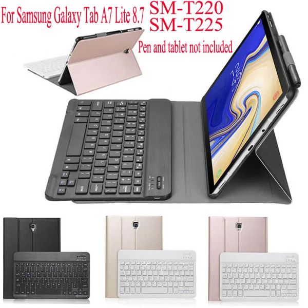 Tecillos Bluetooth Wireless Bluetooth Cubla de cubierta de teclado para Samsung Galaxy Tab A7 Lite 8.7 2021 SMT220 SMT225