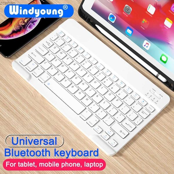 Teclados Bluetooth inalámbrico Teclado adecuado para tabletas iPads iPhones Universal Charging 7 Tecladol2404 de 910 pulgadas de 910 pulgadas