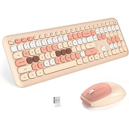 Teclados Combo de mouse del mouse inalámbrico 2 4G Diseño portátil compacto y ergonómico para la computadora de escritorio de Windows 231019 2024