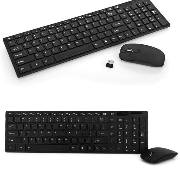 Teclados Teclado inalámbrico Mouse Combo Er 101Keys 2.4Ghz para Android TV Box PC Win7 / 8/10 / Vista Desktop Laptop Notebook Drop Deliver Dhk17