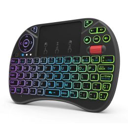 Teclados x8 2.4g Mini teclado con panel táctil para la caja de tv de Android TV/PC/iPad Búsqueda de voz LED LED LEDELLO US TELAVELLO