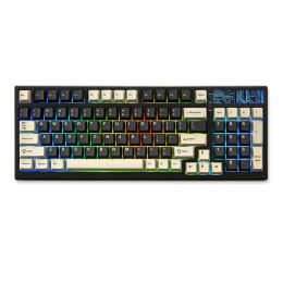 Claviers Yunzii YZ98 Black 99 touches Hot Swappable 98% 1800 Joint de disposition BT5.0 / 2.4G / USBC Wireless RVB Gaming Mechanical Clavier