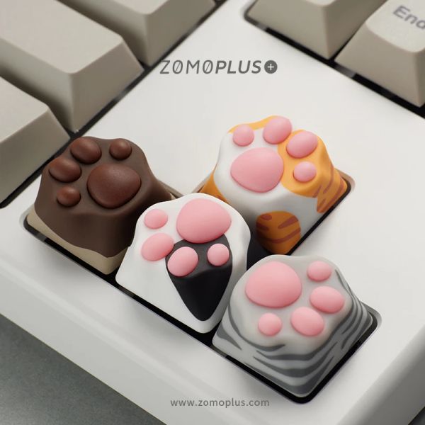 Claviers Zomoplus multicolor ABS Silicon Artisan Keycap Keyboard mécanique American Shorthair Orange Cow Siamois Cat