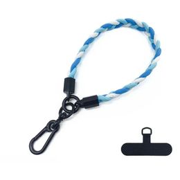 Sleutelhanger kleur lanyard riem voor telefoonaccessoires armband telefoonketen metalen kreeft sluitsleutel landyard tas autosleutels touw