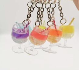 Porte-clés créatif grande boisson aux fruits, tasse de thé au lait, pendentif en résine, simulation de décoration, boutique, cadeau 2400901