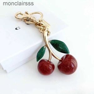 Keychain Crystal Coa CHer Stijl Rode dames tas auto hanger mode -accessoires fruit aardbei Apple handtas Decoratie Y318