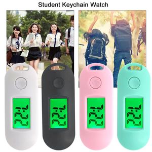 Keychain Digital Watch Electronic Clock Quiet Test Pocket Watch Hstudent Exam Study Library Pocket Watch Backlight LED Clock