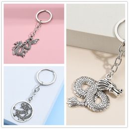 Porte-clés en métal pour femmes et hommes, pendentif Animal Dragon, cadeau d'anniversaire pour enfants, vente en gros