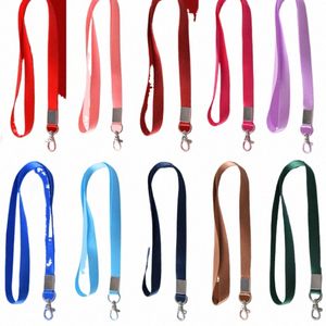 Keychain ID Tag Nom Badge Support Lonyard Couleur solide Couleur de l'employé Carte Pass Board Permis de travail Permis de travail Badge STRAP U6CB # #