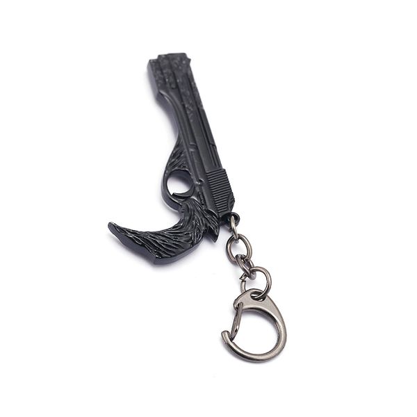 Porte-clés en alliage métallique pistolet jouet pendentif porte-clés breloque pour sac porte-clés jeu bijoux 264n