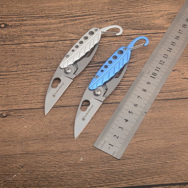 Keychain en acier inoxydable couteau pliant Petit couteaux de poche petits couverts EDC