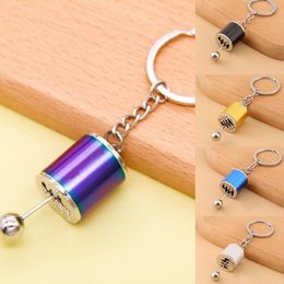 Keychains 1 pièce Créative Keychain Keyring Silver Color Multicolor Car Gear Shif Shift Manual Transmission For Women Men Handbag