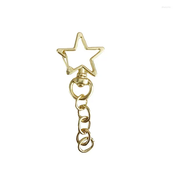 Porte-clés 10 pcs étoile à cinq branches hommes porte-clés pour clés de voiture taille amour pendentif petit cadeau bricolage porte-clés accessoires femmes sac charme