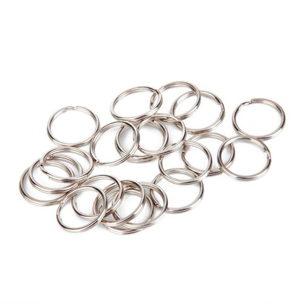 Keychains 100 pcs anillos de llave divididos cadenas de metal chapada en níqule