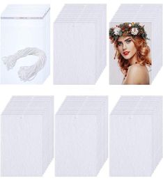 Keychains 100 piezas sublimación ambientador de aire en blanco Diy sábanas perfumadas en blanco