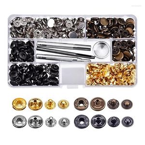 Keychains 100 set lederen snap bevestigingskit 12,5 mm metalen knop snaps druk op studs 4 kleur voor kledingtassen