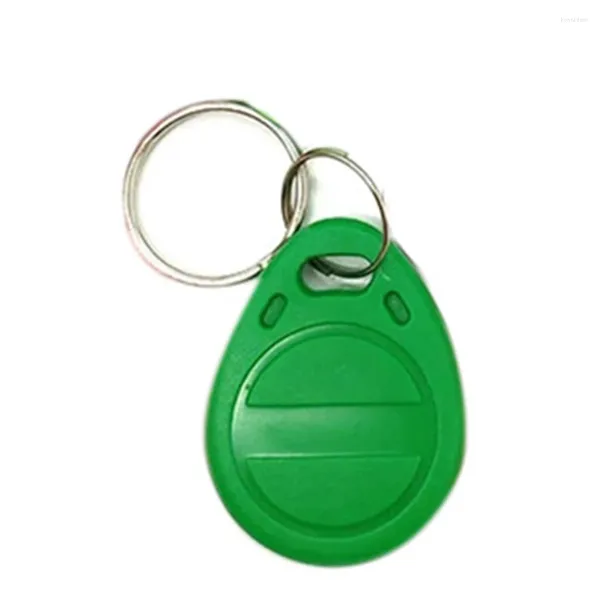 Porte-clés 100pcs EM4305 T5577 copie réinscriptible duplicata RFID Tag 125Khz carte d'identification de proximité jeton porte-clés vert