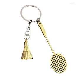 Keychains 100 stcs/lot 2024 Metal Badminton Keyholders Creatieve zinklegering Racket Key Chains