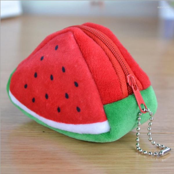 Porte-clés 100pcs / Lot Doux Fourrure 3D Fruits Changement Porte-clés Porte-clés Enfant Jouet Porte-clés Pièce