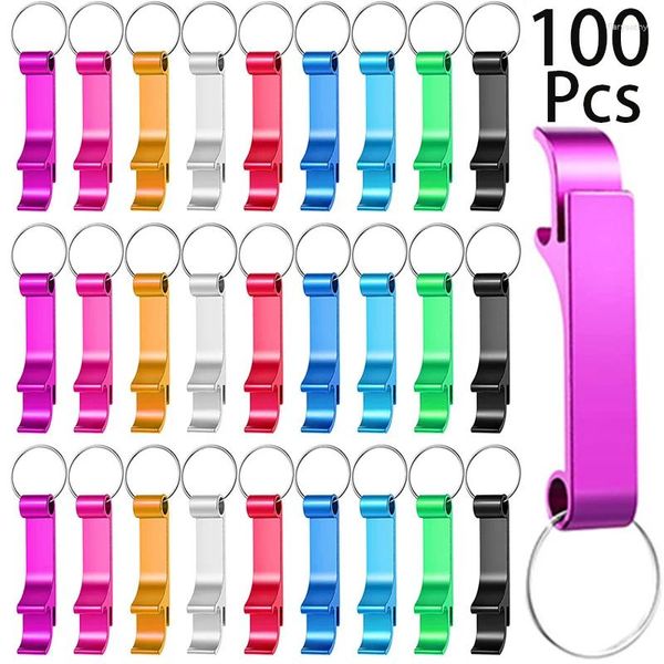 Keychains 100pcs abridores de botellas portátiles de la cadena clave Favores de boda baby shower els