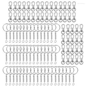 Porte-clés 100 pièces fermoirs pince de homard porte-clés pour la fabrication de bijoux avec chaîne porte-clés 40GB