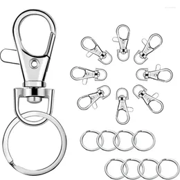 Sleutelhangers 100x Sleutelhanger Haken Swivel Trigger Karabijn Met Ringen DIY Kunst Ambachten Voor Lanyard Sieraden Bevindingen Maken