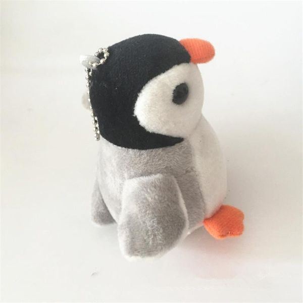 Llaveros 10CM niñas lindas muñeco de pingüino de peluche llavero mujeres pompón Animal llavero bolsos femeninos baratija de coche joyería regalo de fiesta de deshierbe