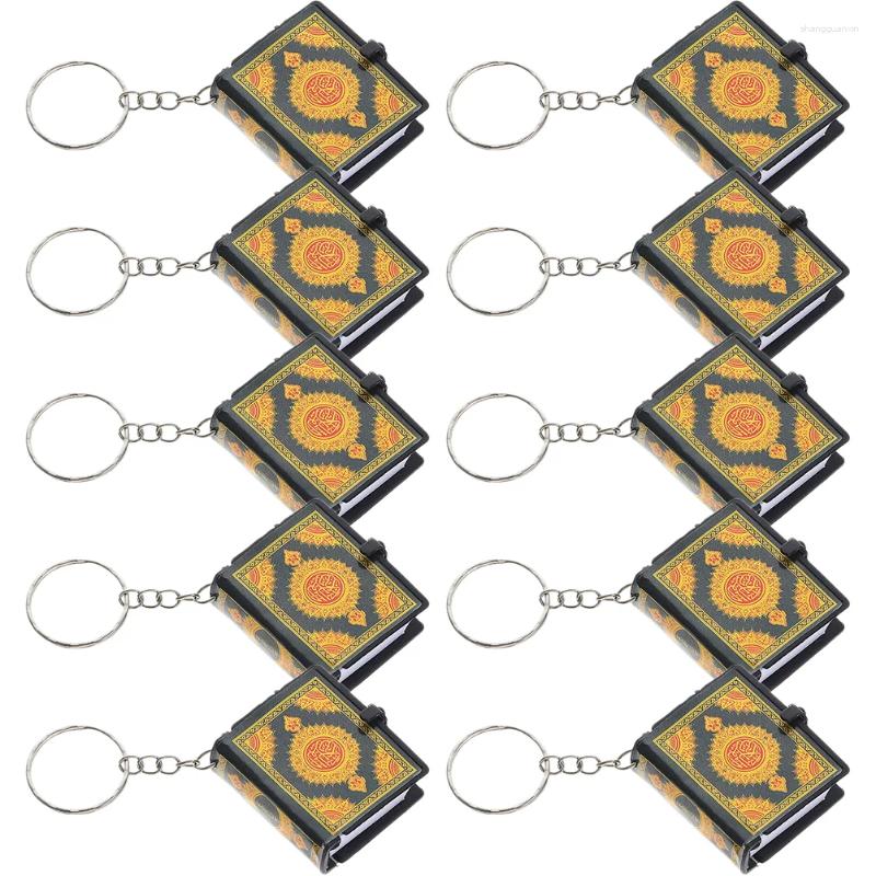 Anahtarlık 10 adet dekoratif vintage stil anahtar halkaları taşınabilir minyatür süslemeler