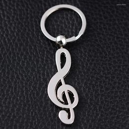 Llaveros 10 unids moda nota musical sleutelhanger creativo metal llavero coche llaveros porte clef encanto joyería regalo J001