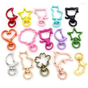 Keychains 10pcs / lot Hook Hook Clips Clips Clips Boucles pour le porte-clés Collier Collier Collier Clé