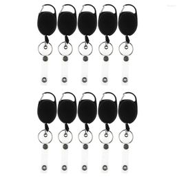 Porte-clés 10pcs Recoil Wire Key Chain Pull Reel Ring Retractor ID Holder