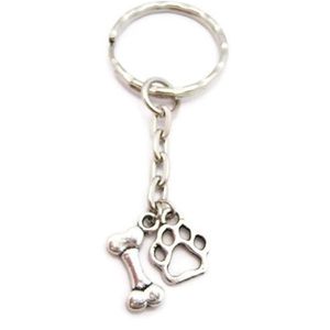 Keychains 10pcs / Set Dog Bos Bone Keychain Lovers Pet Gift et